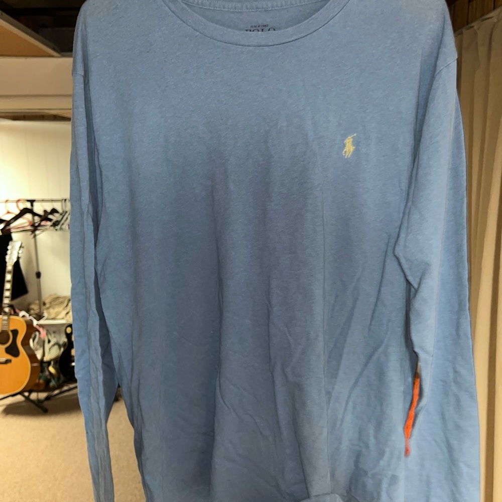 Polo by Ralph Lauren Men's Sky Blue Long Sleeve Tee